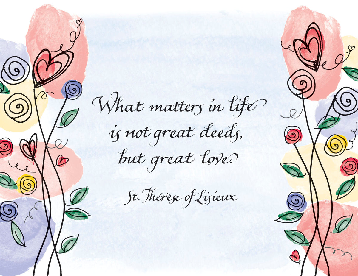 Card ・ Great love ・ Therese of Lisieux (C95) – Cards By Anne