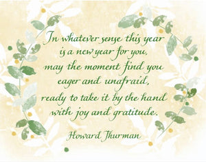 Card ・ Howard Thurman New Year blank (H69b)